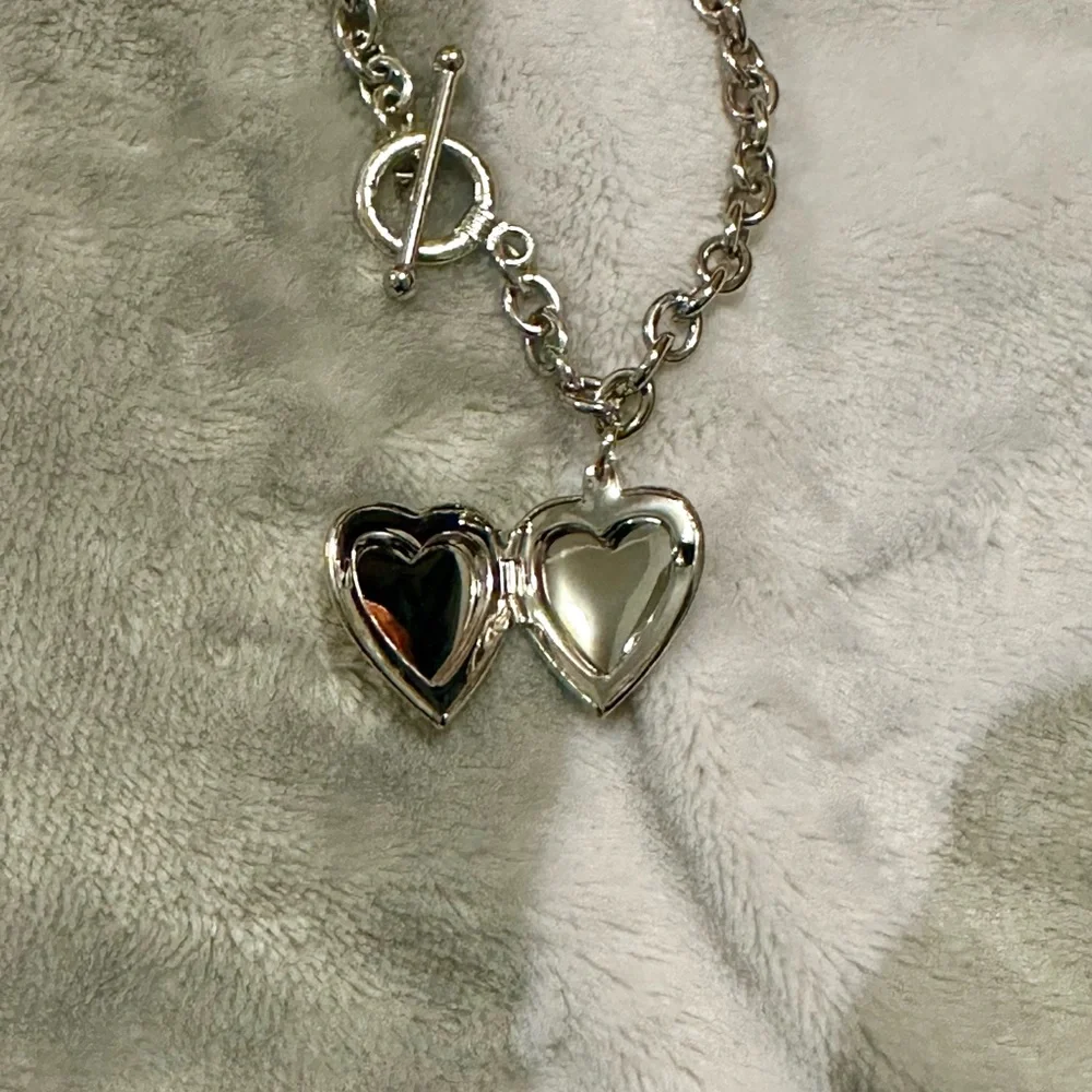 Silver Heart Locket Bracelet